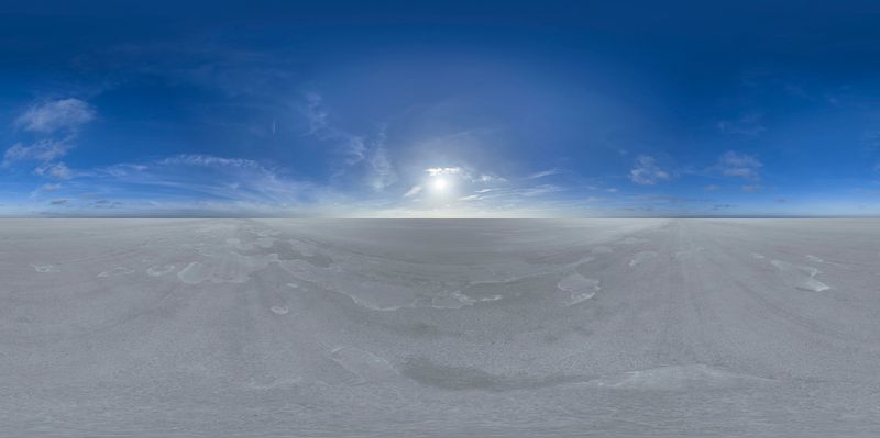 Salt Flats Under a Sunny Sky in a Desert Landscape HDRi Maps and Backplates