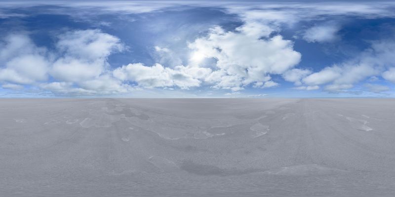 Salt Lake Desert Under a Sunny Skydome HDRi Maps and Backplates