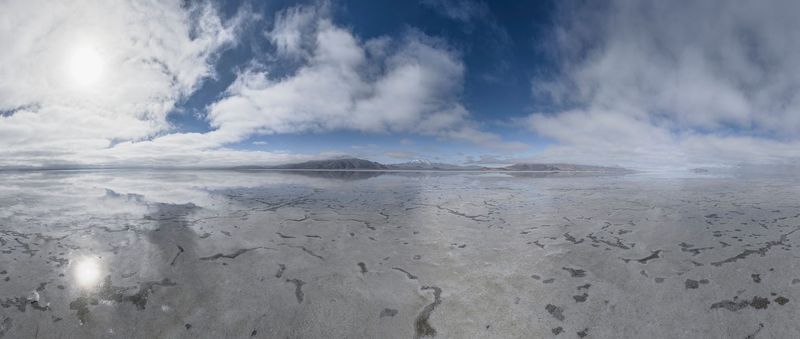 Salt Lake Desert: Sunshine in Open Space HDRi Maps and Backplates