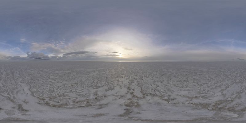 Expansive View of Salt Lake: Open Spaces and Mountains HDRi Maps and ...