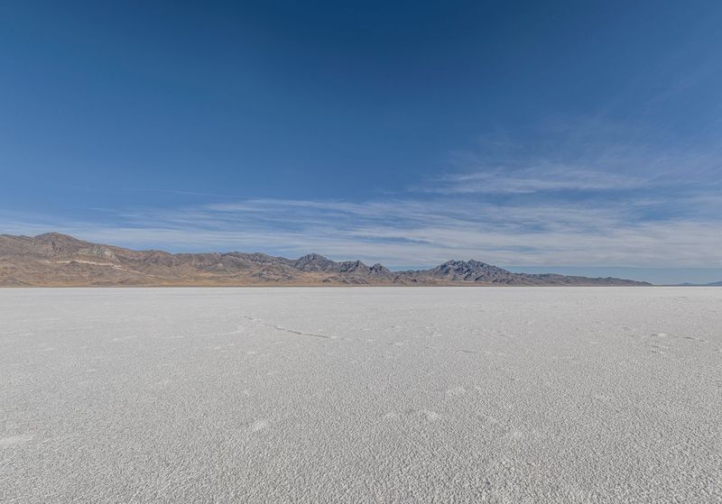 Salt Lake Landscape: Mountains at Dawn HDRi Maps and Backplates