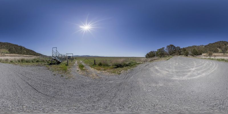 Scenic Dirt Road: Green Grass with a Mountain Backdrop - HDRi Maps and ...