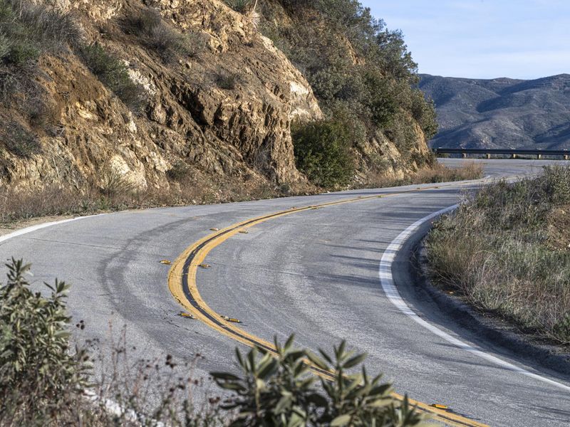 Scenic Highway in California with Mountain Landforms HDRi Maps and ...