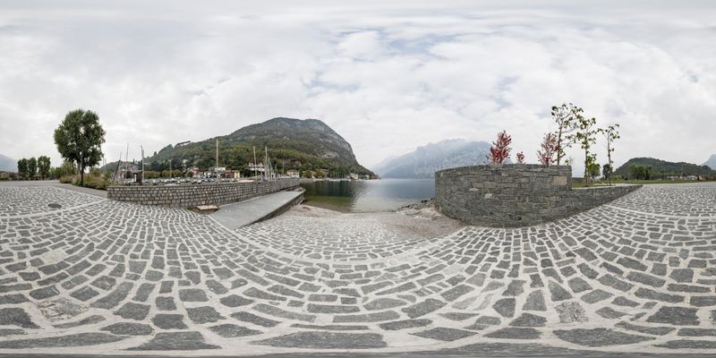 Scenic Landscape: Lake and Mountain in Italy HDRi Maps and Backplates