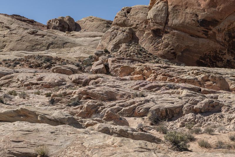 Scenic Nevada Desert Landscape with Red Rocks HDRi Maps and Backplates