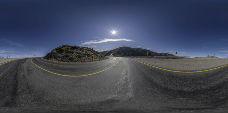 Scenic Winding Road in the Highlands with a Sunny Sky HDRi Maps and ...