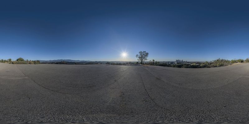 Serene Landscape: Sun Reflection on Green Grass HDRi Maps and Backplates