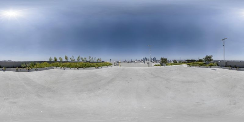Skate Park Ramp: Against a Blue Sky HDRi Maps and Backplates