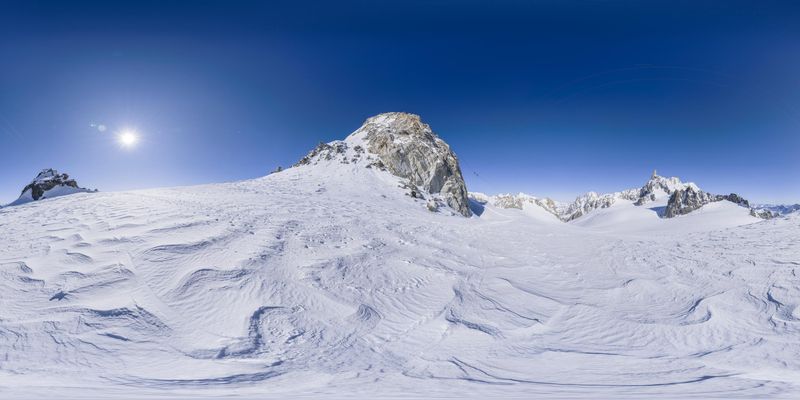 Skiing in the Alps: A Snow-Covered Slope under the Full Moon HDRi Maps ...