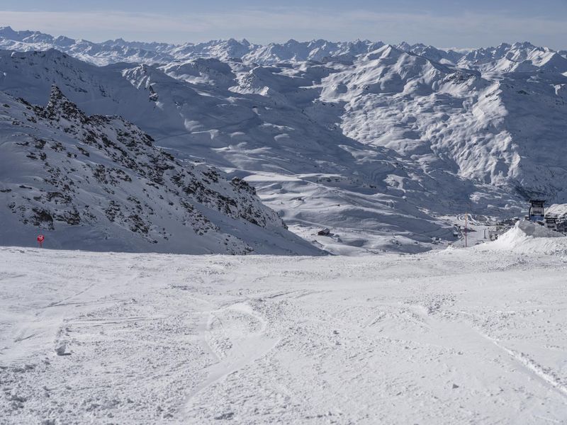 Skiing in the French Alps with a View of the Valley HDRi Maps and ...