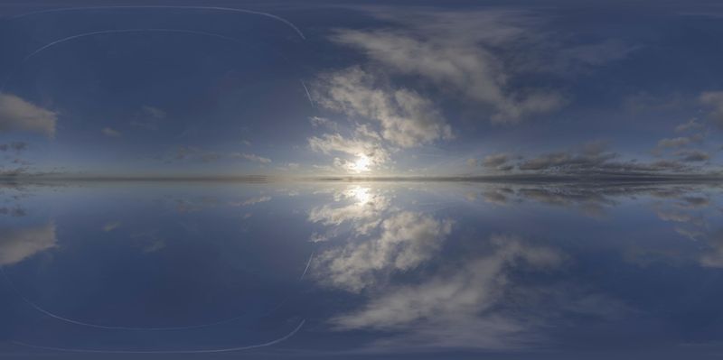 Sky Dome Under Clouds: An Endless Landscape HDRi Maps and Backplates