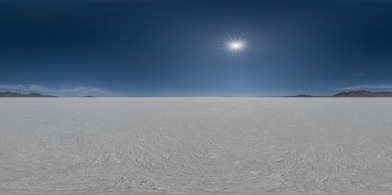 Snow Covered Field in Utah: A Sunny Landscape HDRi Maps and Backplates
