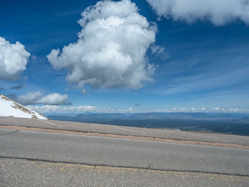 Snow Covered Road in Colorado to Pikes Peak Summit HDRi Maps and Backplates