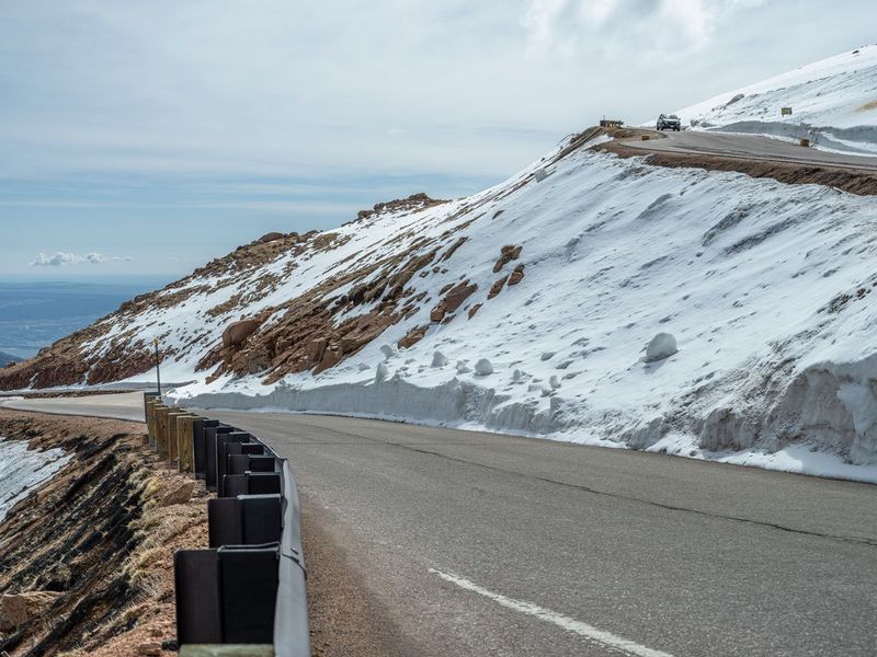 Snow Covered Road to Summit of Pikes Peak in Colorado, USA HDRi Maps ...