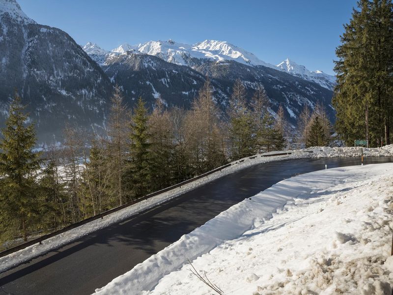 Snowy Alps Switzerland Winding Road HDRi Maps and Backplates