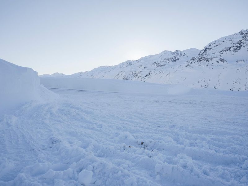 Snowy Mountain Road in the German Alps HDRi Maps and Backplates