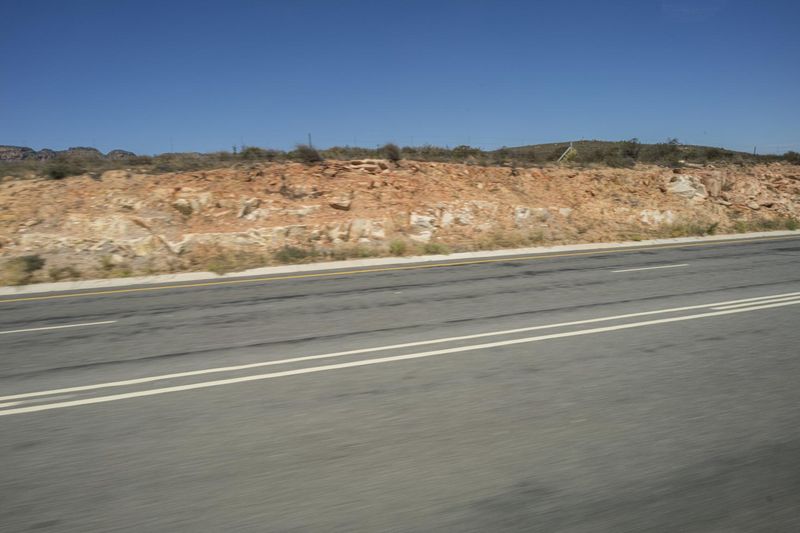 South Africa Asphalt Road through Concrete Desert HDRi Maps and Backplates