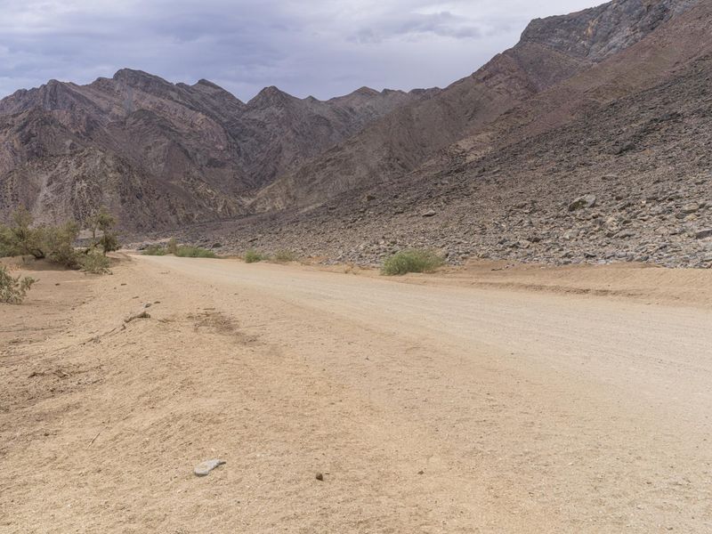 South African Desert Dirt Road Through Mountains HDRi Maps and Backplates