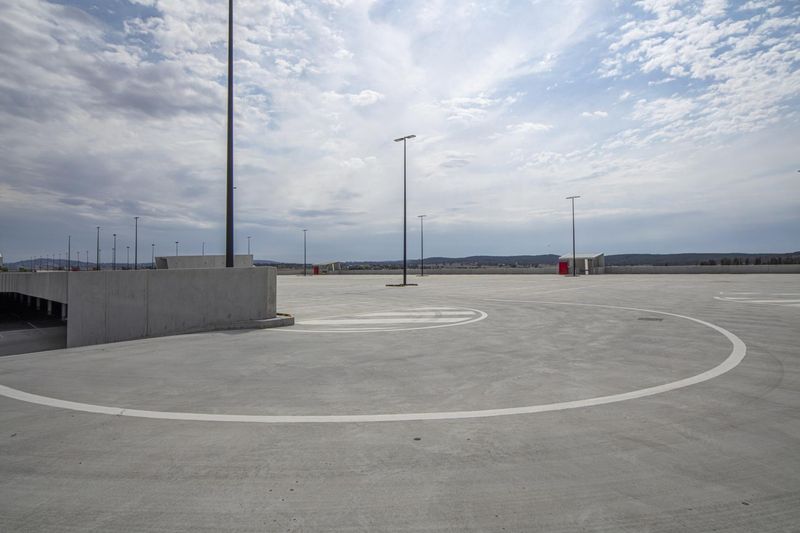 Spacious Parking Lot with Circular Design