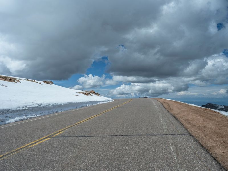 Straight Road to Pikes Peak in Colorado, USA HDRi Maps and Backplates