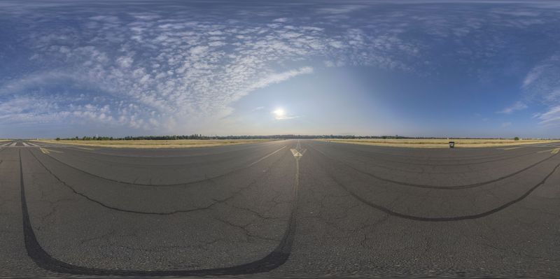 Straight Road in Tempelhof, Berlin HDRi Maps and Backplates