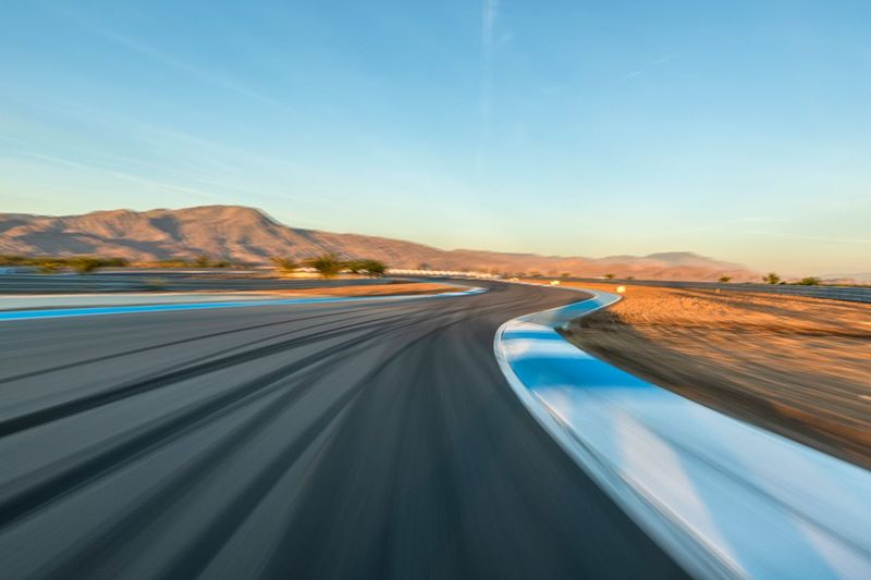 Straight Road in the USA at Dawn, Surrounded by Clouds HDRi Maps and ...