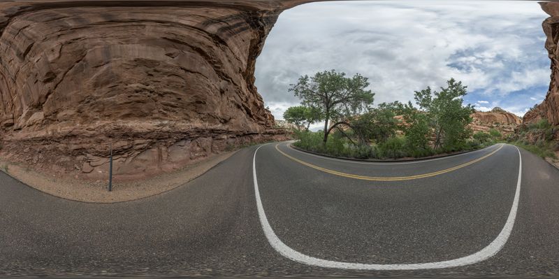 Straight Down the Road: A Picturesque Landscape in Utah HDRi Maps and ...