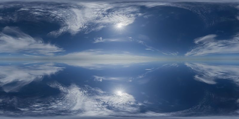 Stunning Sky Dome Over Open Landscape HDRi Maps and Backplates
