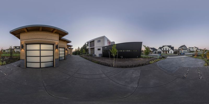 Suburban Neighborhood at Sunset: Street and Building HDRi Maps and ...