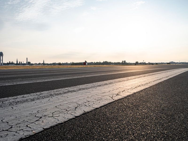 Sunny Airport Runway in Berlin, Germany HDRi Maps and Backplates