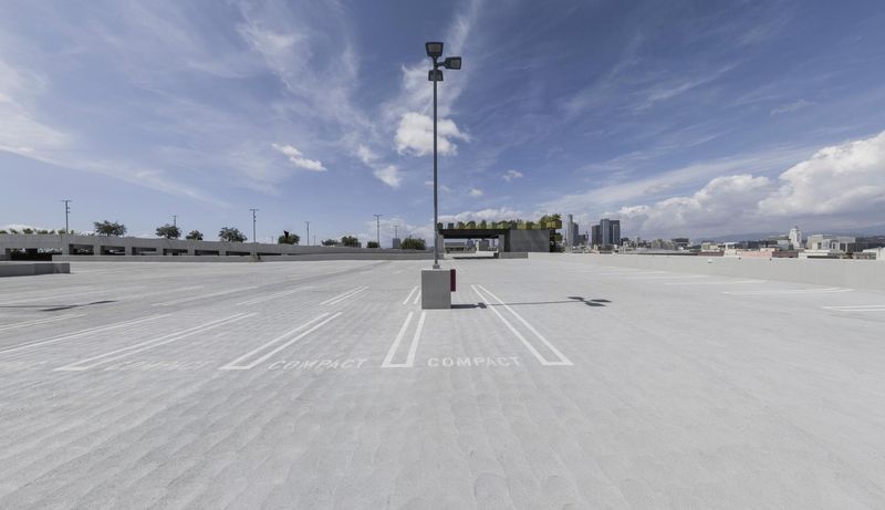 Sunny Day in an Empty Parking Lot in the City HDRi Maps and Backplates