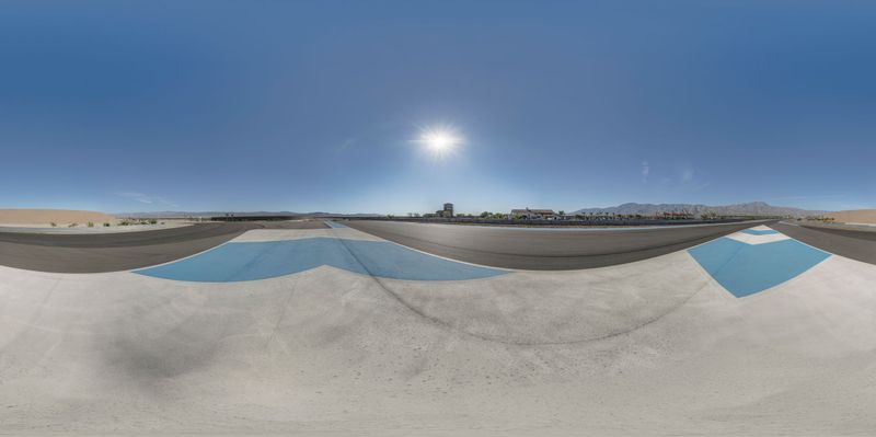 Sunny Day at the Race Track: Asphalt Road and Clear Skies HDRi Maps and ...