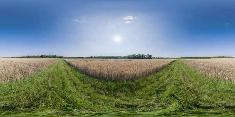 Sunny Day in Rural Germany with Clear Sky HDRi Maps and Backplates