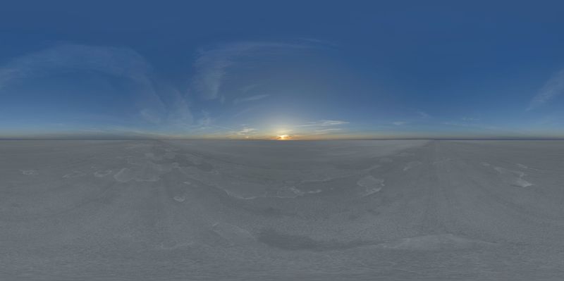 Sunny Day at Salt Flat in the Desert HDRi Maps and Backplates