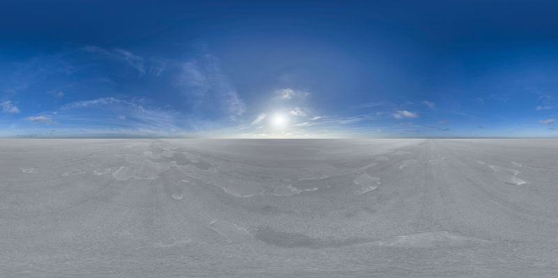 Sunny Day at Salt Flat Landscape HDRi Maps and Backplates