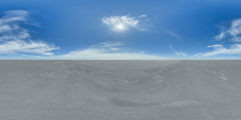 Sunny Day at the Salt Flats HDRi Maps and Backplates