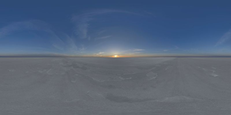 Sunny Day at the Salt Flats: Open Spaces under a Visible Sun HDRi Maps ...