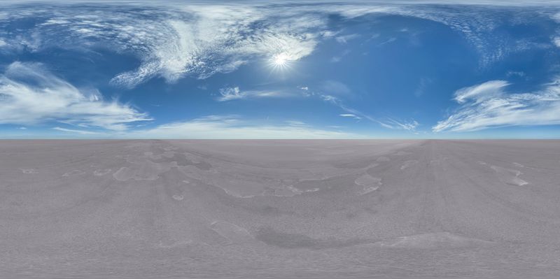 Sunny Day at the Salt Lake HDRi Maps and Backplates