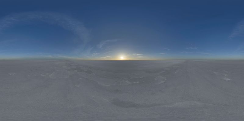 Sunny Day at the Salt Lake: A Skydome of Clouds HDRi Maps and Backplates