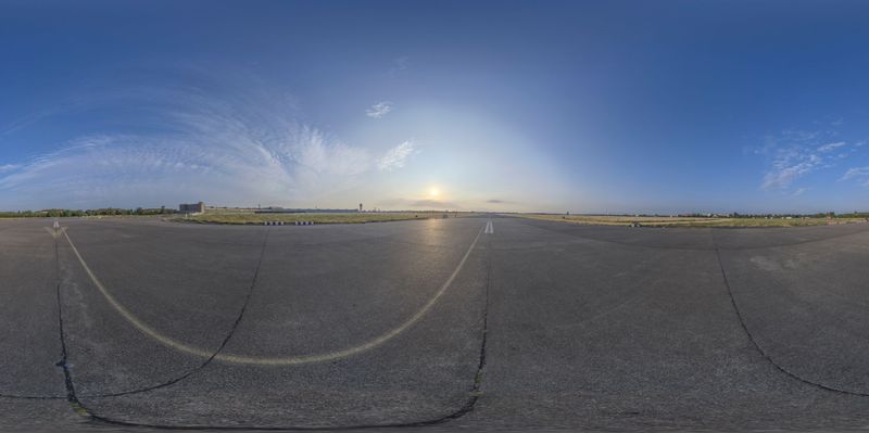 A Sunny Day at Tempelhof Airport in Berlin HDRi Maps and Backplates