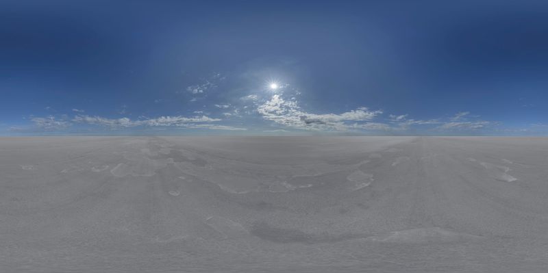 Sunny Day at Utah's Salt Flats HDRi Maps and Backplates