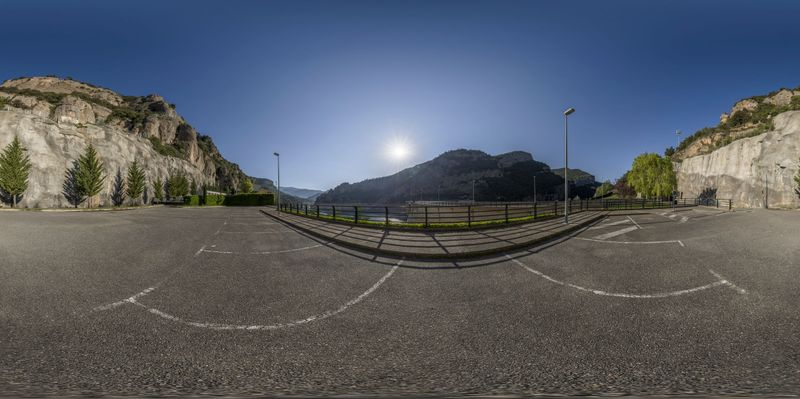 Sunny Road in the Pyrenees of Spain HDRi Maps and Backplates