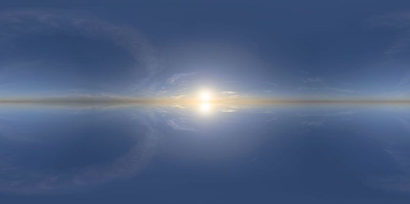Sunrise Over the Open Space Landscape HDRi Maps and Backplates