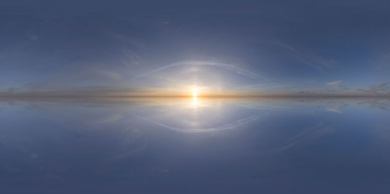 Sunrise Over the Endless Landscape HDRi Maps and Backplates