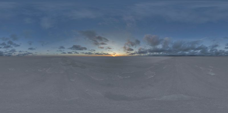 Sunrise Over Salt Flats: A Vast Open Landscape HDRi Maps and Backplates