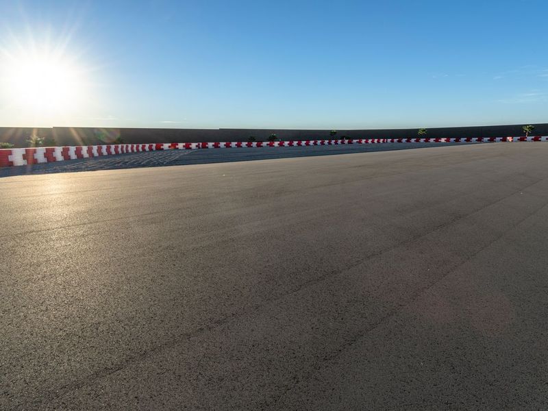 Sunrise at a Race Track in the USA: Sun Visible - HDRi Maps and Backplates