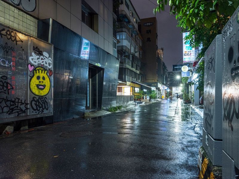 Urban Taiwan Neon Lights and Rain HDRi Maps and Backplates