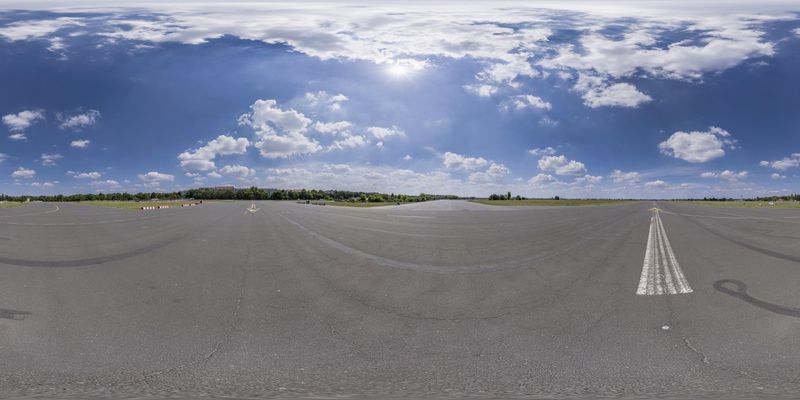 Tempelhof Park: Berlin's Urban Landscape HDRi Maps and Backplates