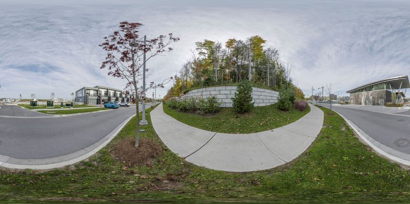 Toronto Road with Buildings and Tree HDRi Maps and Backplates