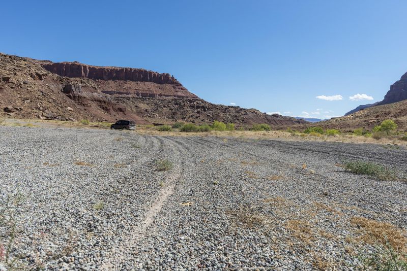 Truck on Open Field in Utah Landscape HDRi Maps and Backplates